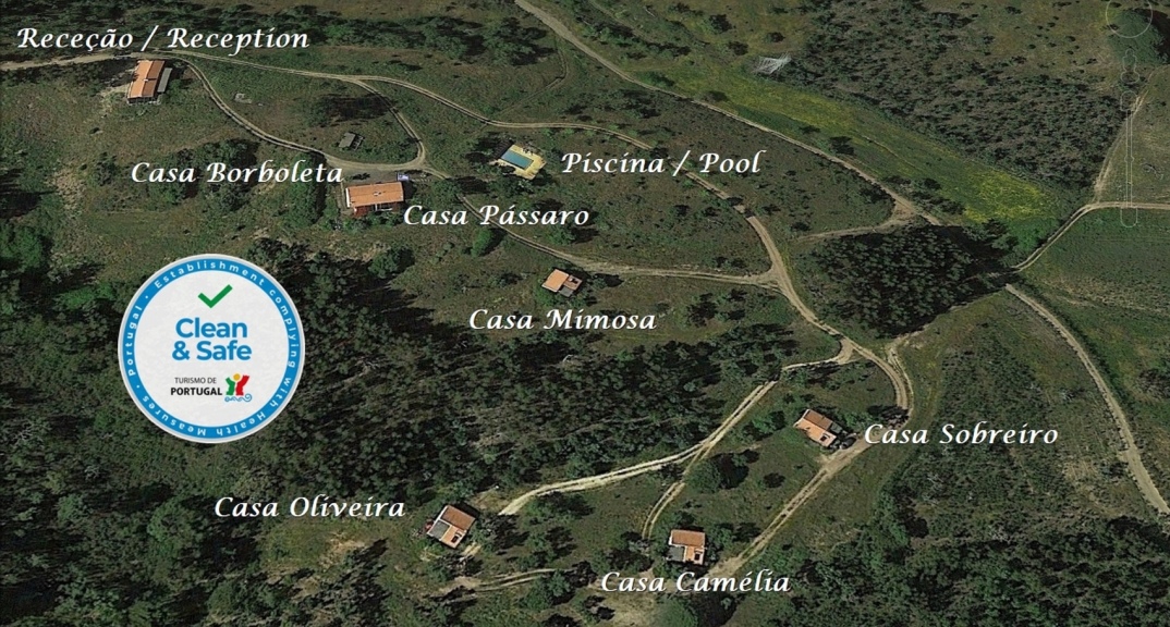 Overzichtskaart Monte Horizonte Landelijk Toerisme in de Alentejo regio van Portugal